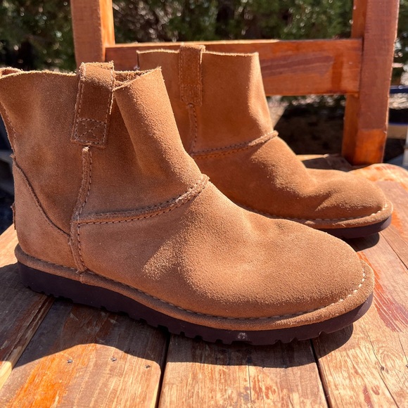 Brown Suede Ankle Boots - Picture 1 of 4